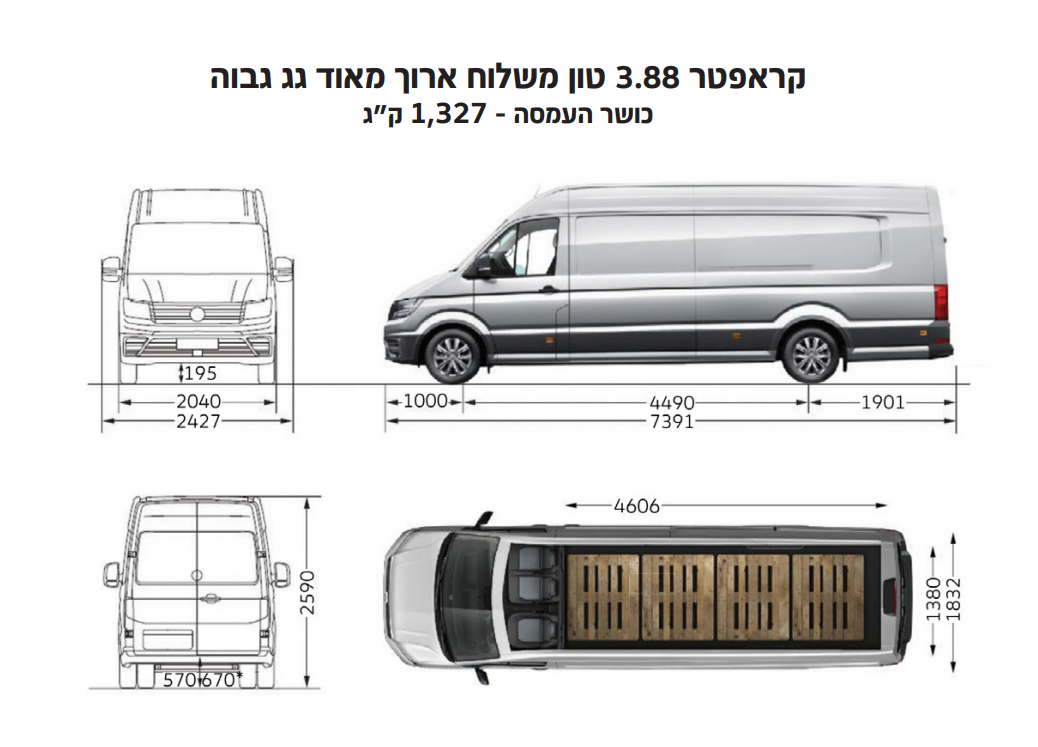 קראפטר ארוך מאוד גג גבוה